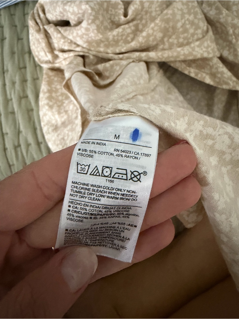 Old Navy Beige Floral Sleep Top